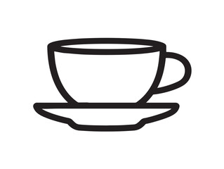 Minimal Coffee Cup Symbol with Warm Elegant Style