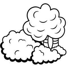 Air Pollution Line Art Vector