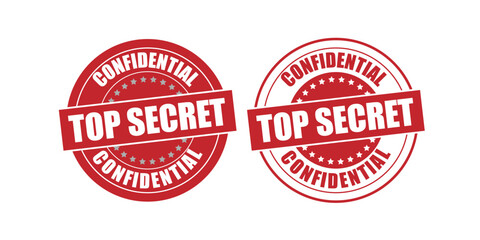 Confidential Seal Stamps with Top Secret Messaging Labels