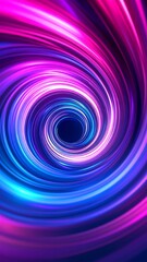 Psychedelic swirl of vibrant neon colors