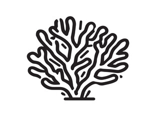 Clean Coral Reef Line Art for Modern Designs  