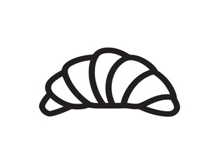 Elegant Croissant Vector Icon in Clean Style