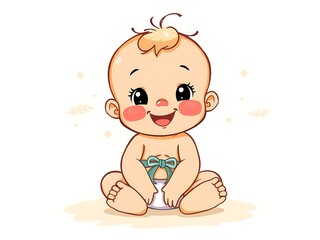 baby on the plane background