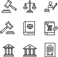 Obraz premium icon set black and white