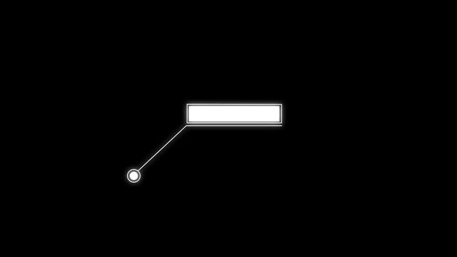 Hitch style tech HUD element. Simple HUD elements frame lines callout animation on dark background.