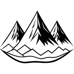 Monochrome Mountainscape