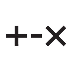 Obraz premium Plus, Minus, and Cross Symbols Simple Vector Graphic Design Elements for User Interfaces and Web Design
