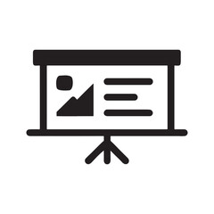 Versatile Presentation Screen Icon Perfect for Presentations, Web Design, and User Interfaces