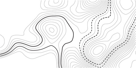 Topographic map contour background. Topo map with elevation. Contour map vector.