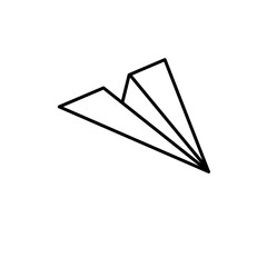 Paper plane flying