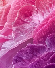 Obraz premium Macro of Abstract Organic Texture with Pink and Purple Neon Gradient