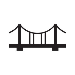 Suspension Bridge Icon Simple, Elegant Design for Engineering, Travel, and Architecture Projects