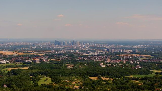 frankfurt am main germany from far 4k 25fps video