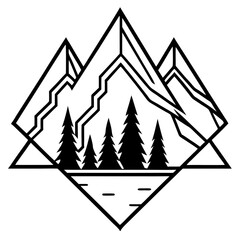 Rocky Peaks Abstract Art