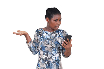 Young teenage girl with a mobile phone.