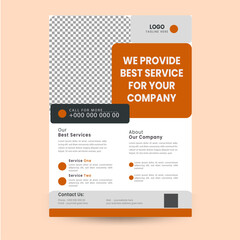  Agency corporate business flyer template design, Flyer template layout design, A4 flyer with black and orange color, marketing, business proposal, promotion, advertise, publication, cover 
