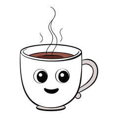 A cream-colored coffee mug filled with rich black coffee, gently steaming, inviting warmth and comfort in every sip—perfect for cozy mornings or relaxing breaks.
