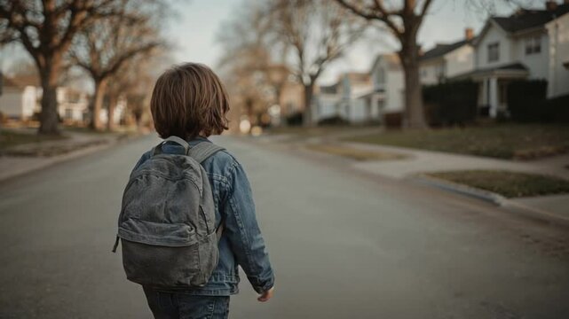 Lost Boy: A Quiet Walk Home, Suburban Street Scene
