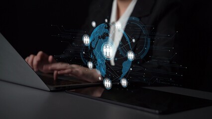 People networking, business connections, digital networking platforms, professional collaboration,...