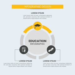 Modern infographic options banner with a circle diagram and business layout design