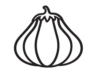 Eggplant icon healthy fresh natural vector art  