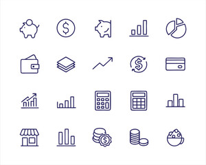 Finances icon set