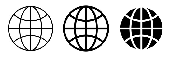 World wide web vector icon, simple sign for web site