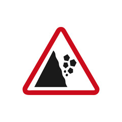Falling Rocks Traffic Sign
