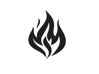 Fire flame icon clean modern 2D vector line art  