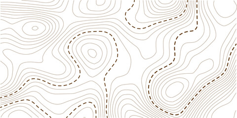 Stylized terrain map with isolines representing elevation. Abstract topographic design with a natural layout. Suitable for digital maps, backgrounds, and print