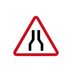 Narrow Road Traffic Sign
