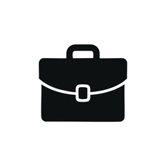 Black briefcase with white clasp and handle luggage business