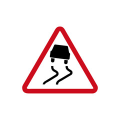 Slippery Road Traffic Sign