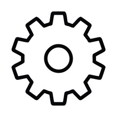 Black gear cog with central hole mechanical industry