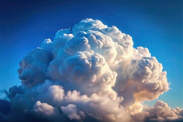 Macro Cloudscape: Stunning Close-Up of White Fluffy Clouds, Heavenly Sky Photography, Detailed Cloud Texture