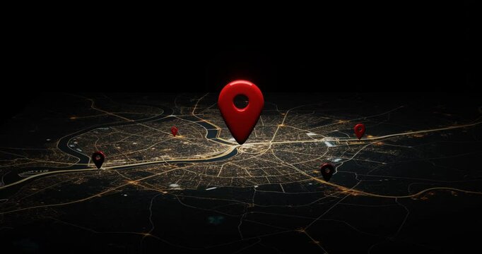 Location highlighted Map 3d Animation 