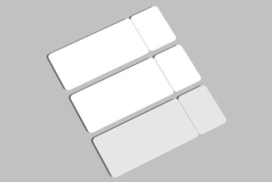 Ticket Design Mockup Icon Blank