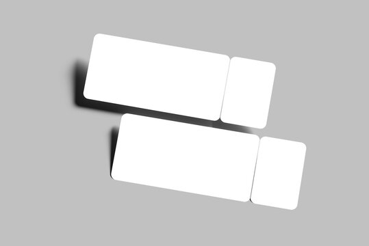 Ticket Design Mockup Icon Blank