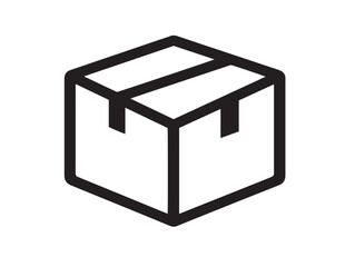 Food delivery box icon clean modern 2D vector line art  