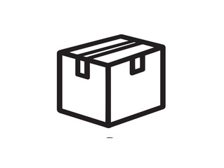 Food delivery box icon vibrant 2D vector line art illustration  