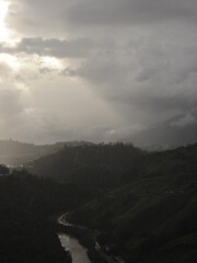 clouds over the mountains