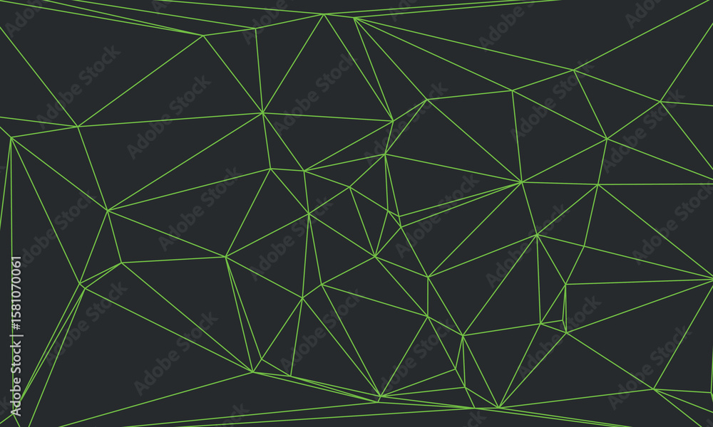 Poster background abstract green line triangle. geometric line texture background. polygon pattern. retro s