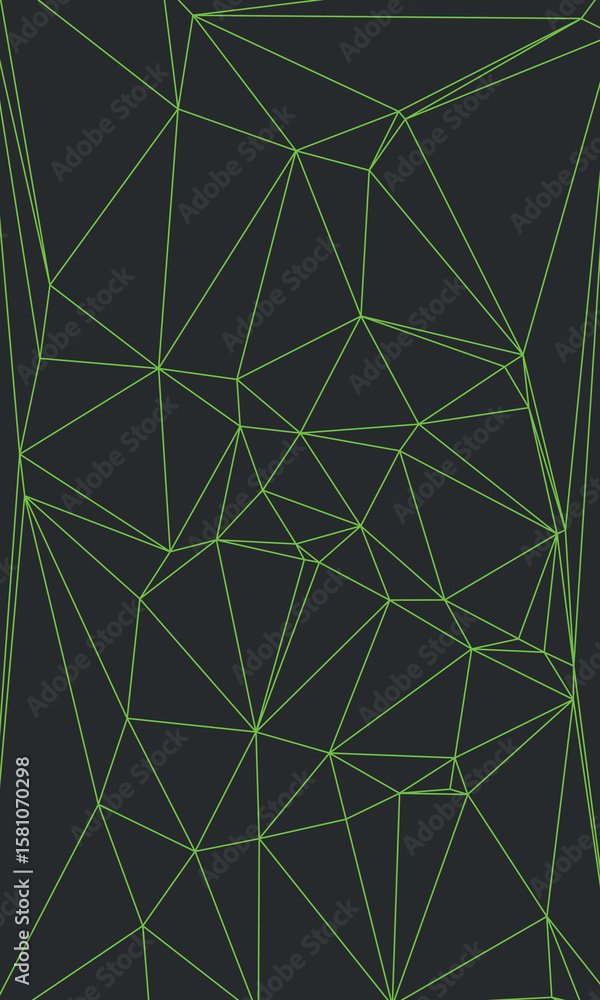 Poster background abstract green line triangle. geometric line texture background. polygon pattern. retro s