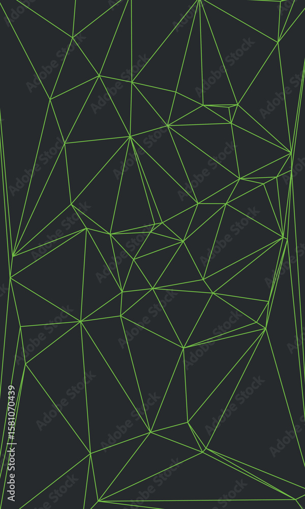 Poster background abstract green line triangle. geometric line texture background. polygon pattern. retro s