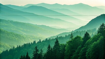 Abstract Transparent Green Gradient with Subtle Top Line V5