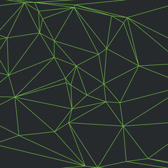 Background abstract green line triangle. geometric line texture background. polygon pattern. retro styled concept.
