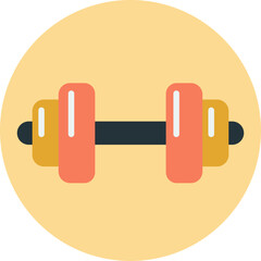 Dumbbell Icon: A simple, vibrant dumbbell graphic on a contrasting yellow background. Ideal for fitness, exercise, and wellness themes.