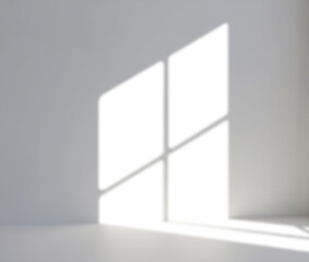 Modern Window Shadow, Diffused architectural window light on surface with realistic indoor light casting effect PNG overlay