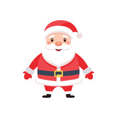 Cheerful Santa Claus character in festive attire Christmas holiday