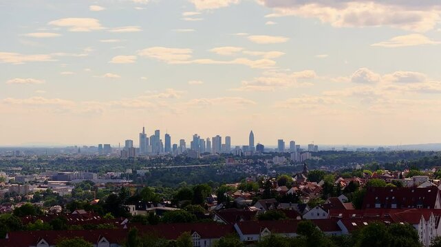 frankfurt am main germany from far 4k 25fps video